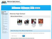 Tablet Screenshot of monroehighschoolalumni.com